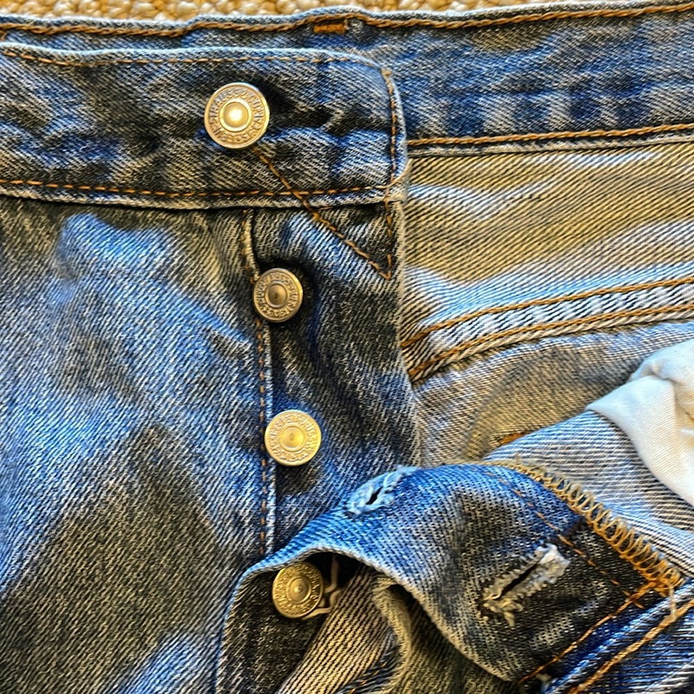 Men's 501 34x34 Classic Blue Jeans - Picture 4 of 7